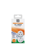 Go Travel UK travel adapter for India sockets pack of 2 (British brand)