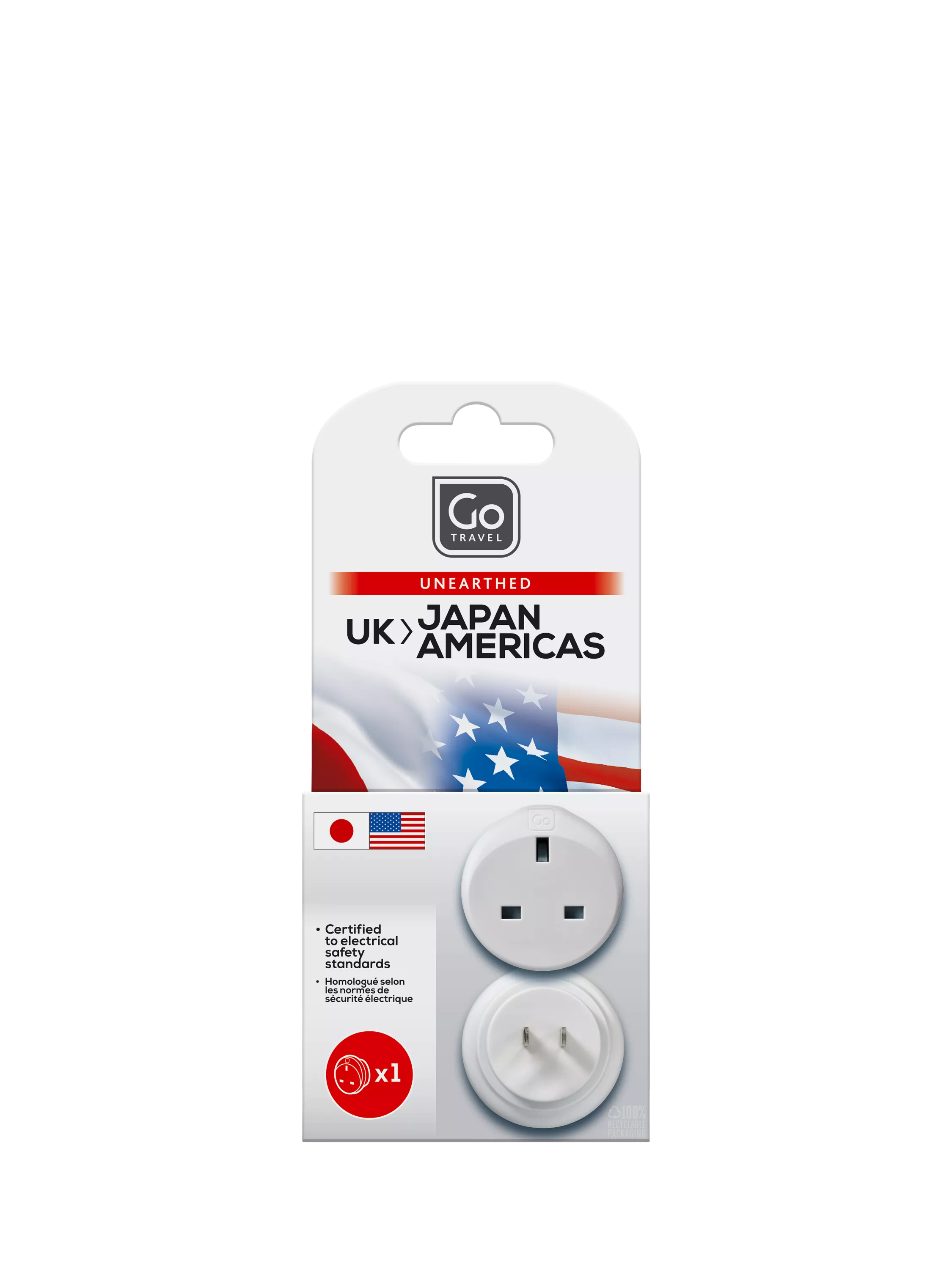 Go Travel travel adapter for Japan and Americas (British brand)