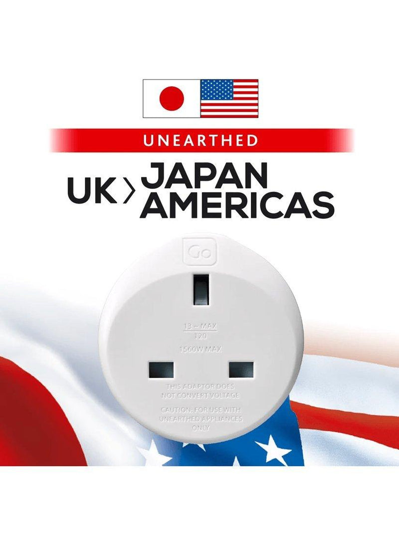 Go Travel travel adapter for Japan and Americas (British brand)