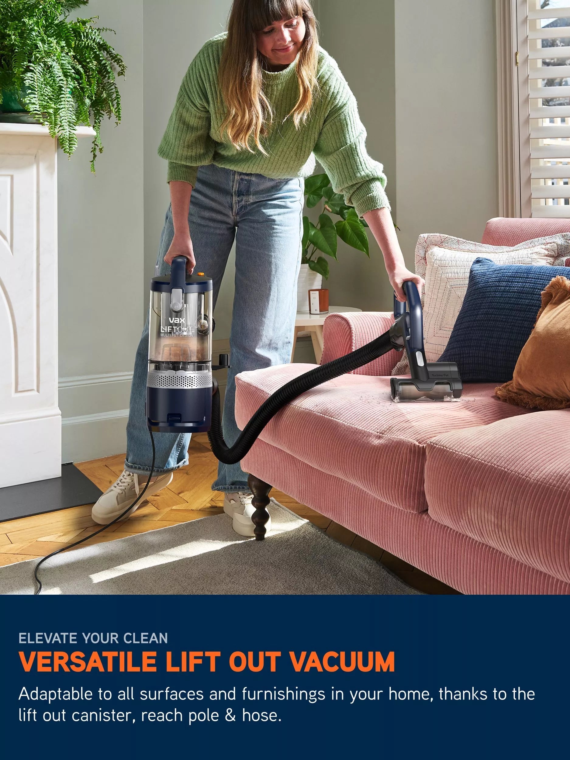 Vax LiftOut Multi Pet upright vacuum cleaner Blue Graphite, UK version