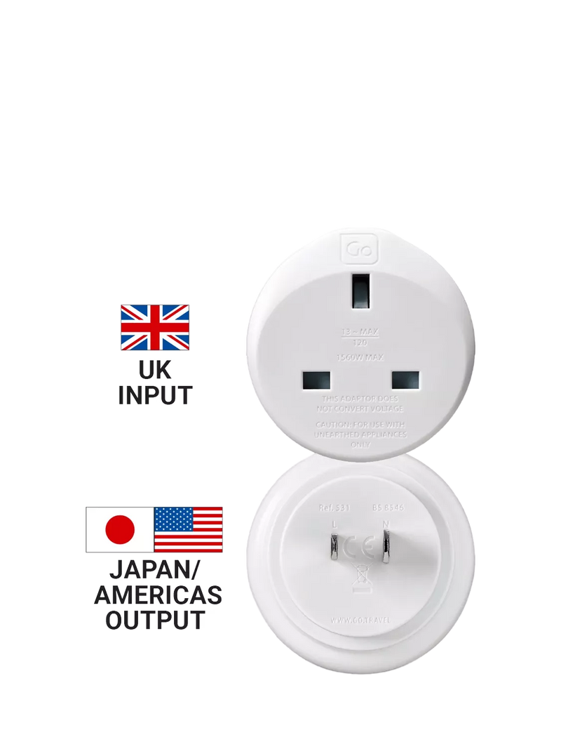 Go Travel travel adapter pack of 2 (British brand)