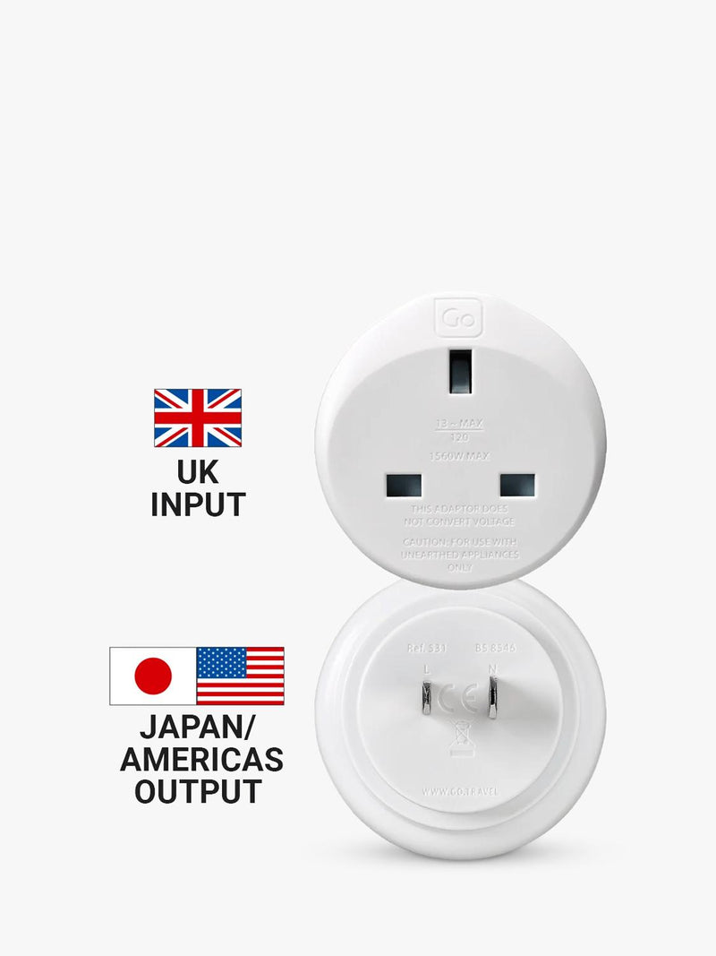 Go Travel travel adapter pack of 2 (British brand)