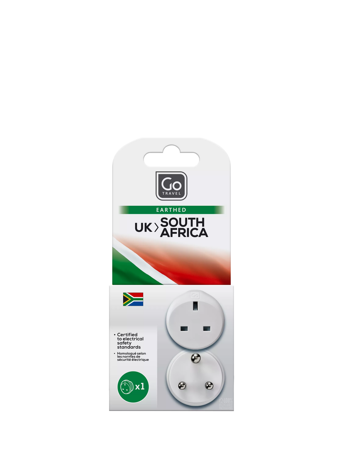 Go Travel South Africa travel adapter, British product