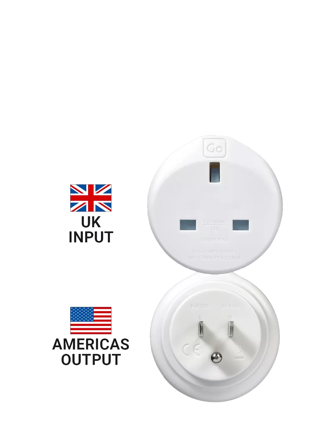 Go Travel travel adapter pack of 2 - British product