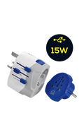 Go Travel USB-A and USB-C travel adapter, imported from the UK