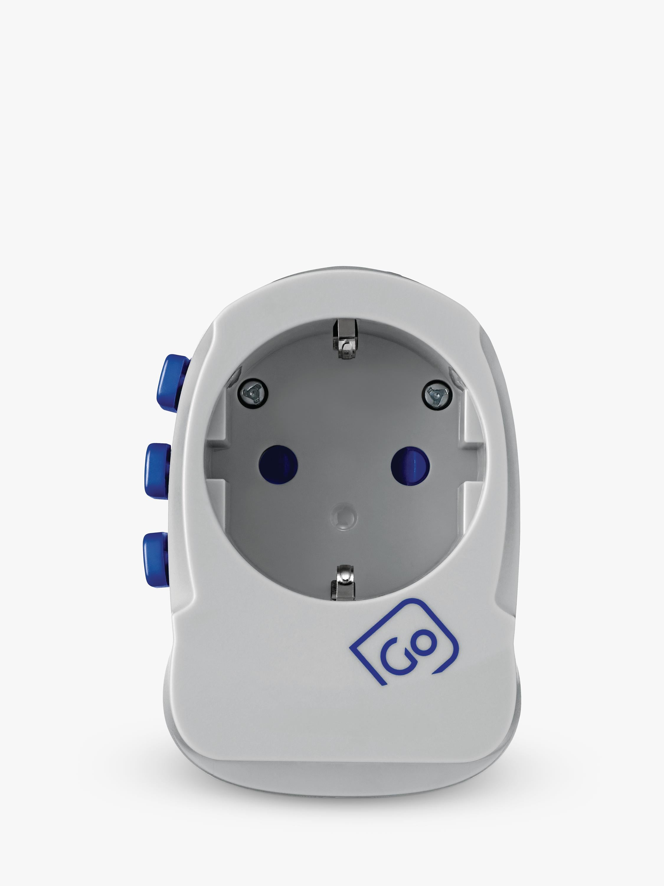 Go Travel USB-A and USB-C travel adapter, imported from the UK