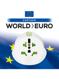 Go Travel Europe travel adapter compact lightweight earthed certified, imported from the UK