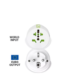 Go Travel Europe travel adapter compact lightweight earthed certified, imported from the UK
