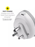 Go Travel India USB-C charger adapter compact design, imported from the UK
