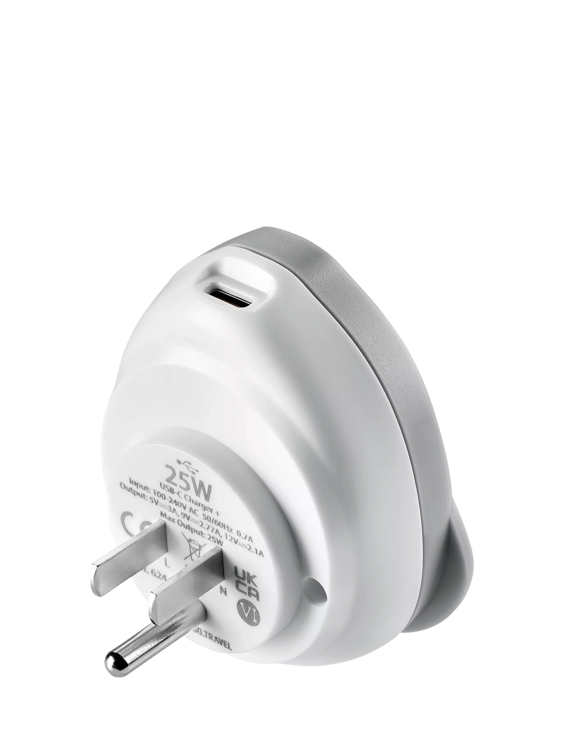 Go Travel Americas USB-C charger adapter, British product