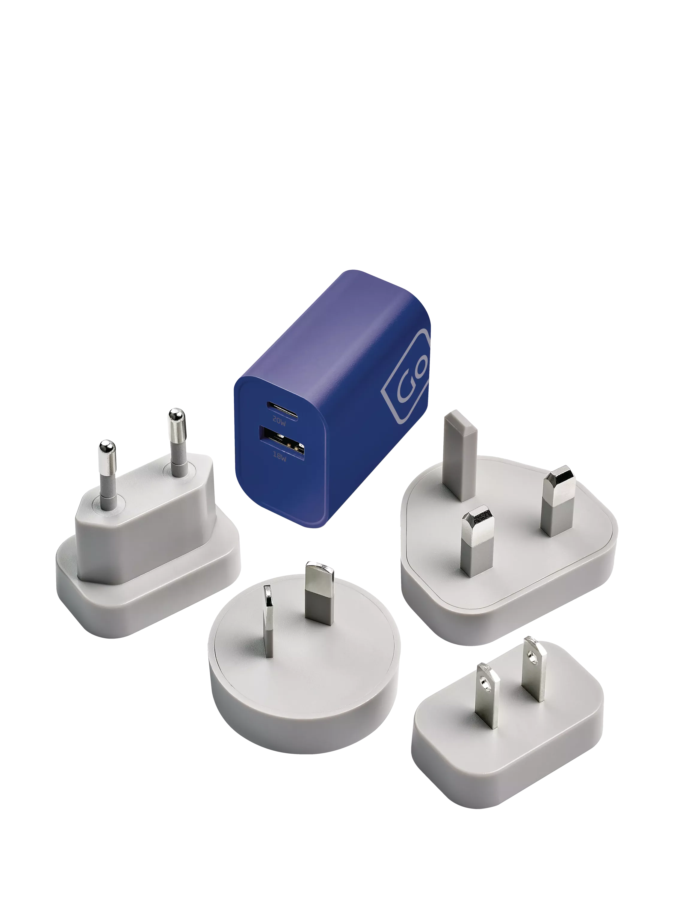 Go Travel worldwide dual-port USB charger - British product