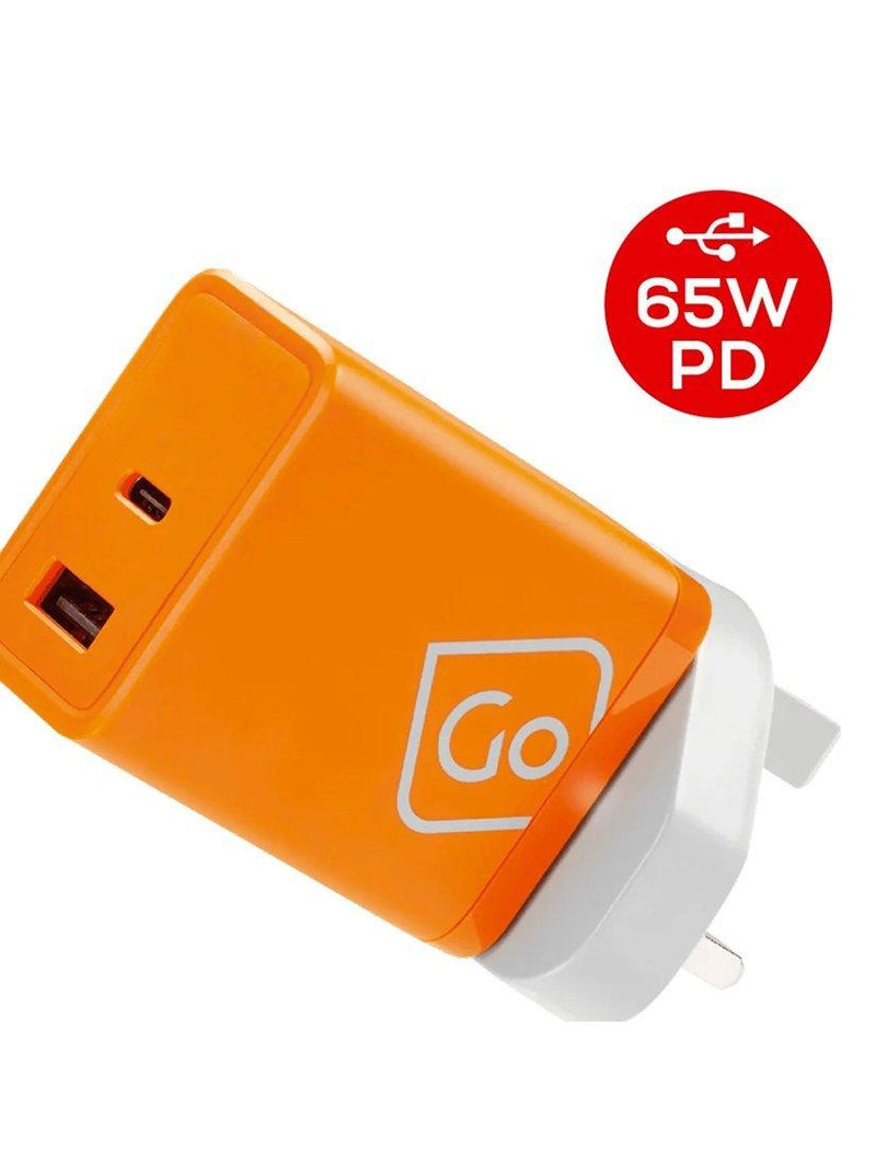 Go Travel GaN charger 65W USB-C USB-A (British brand)