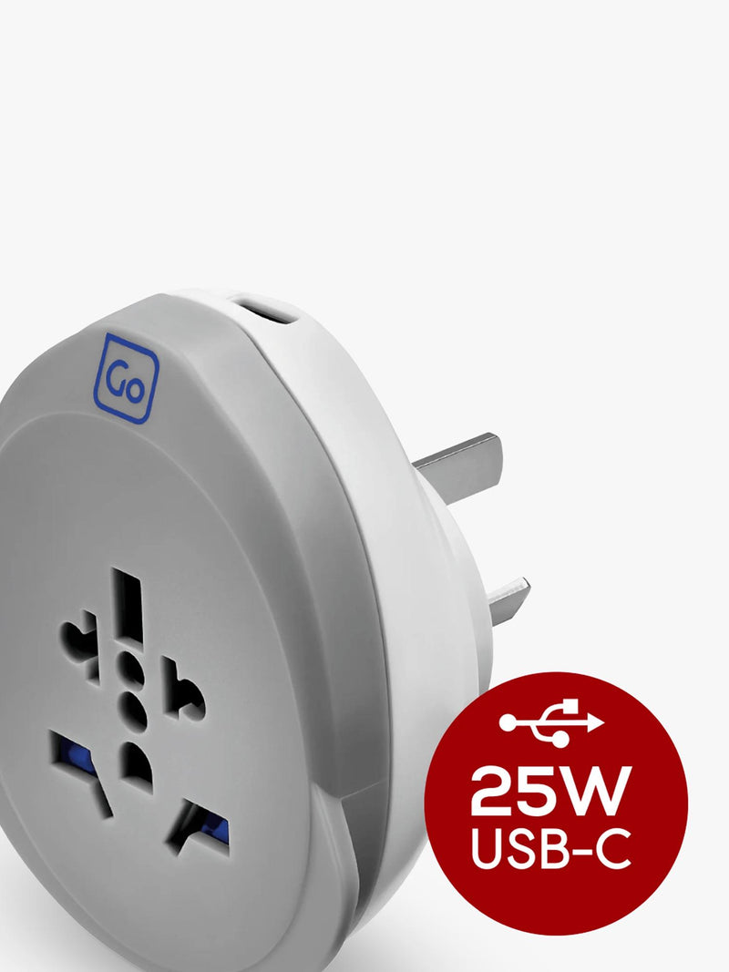 Go Travel WORLD USB-C charger for Australia China - British product