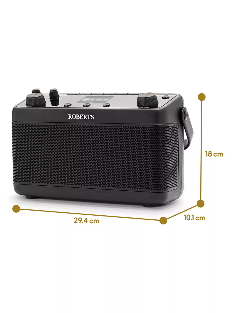 Roberts Blutune 7 DAB+ Bluetooth radio black, imported from the UK