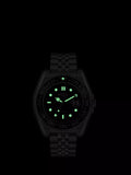 Rotary APEX100 men's watch silver bracelet black dial, UK version
