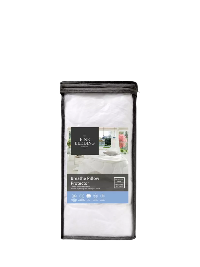 The Fine Bedding Company Breathe standard pillow protector - British product
