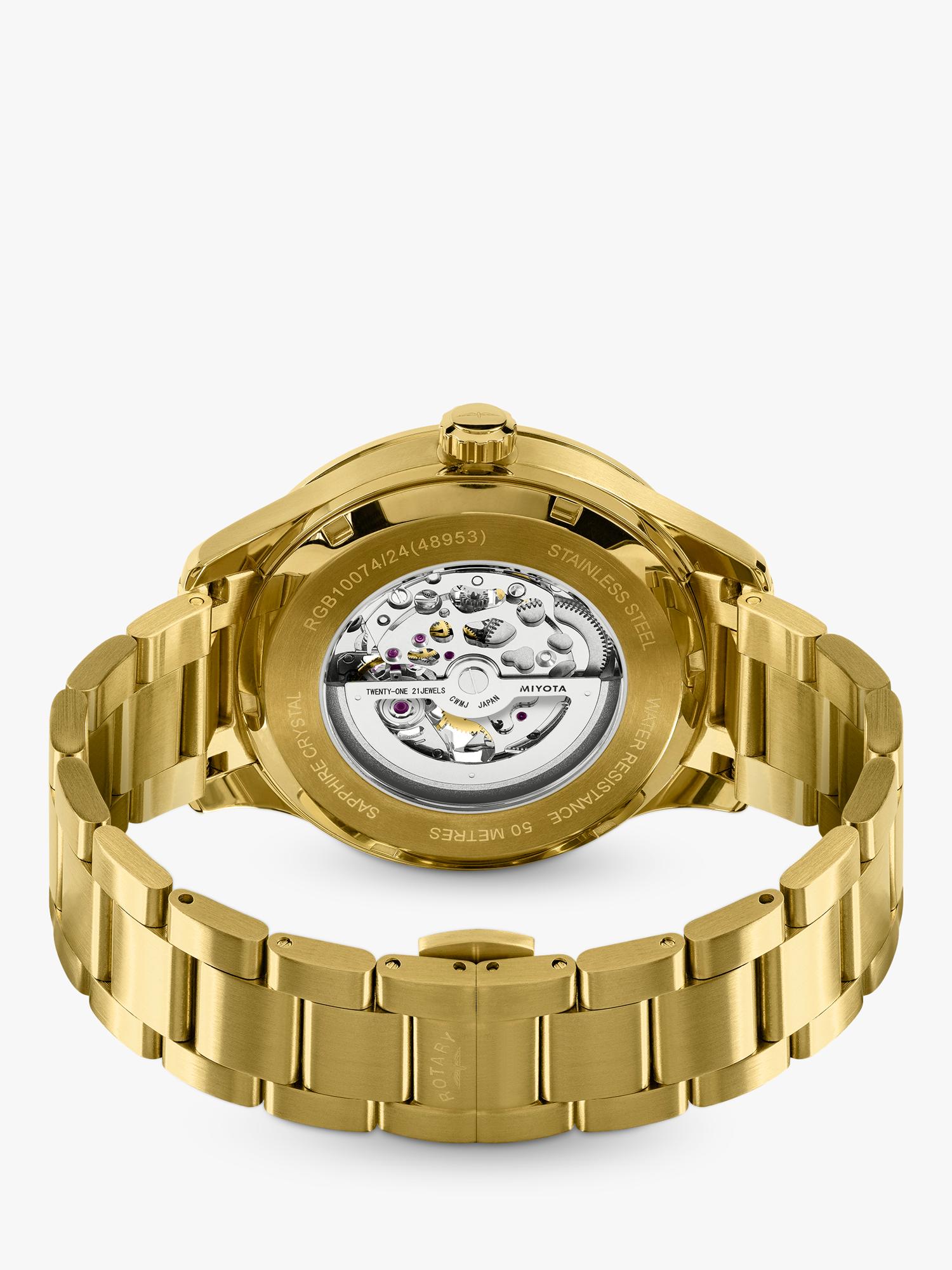 Rotary Greenwich Strata automatic watch gold case green dial 42mm, UK version