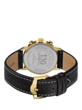 Rotary 1895 Chronograph men's watch gold leather strap, UK version