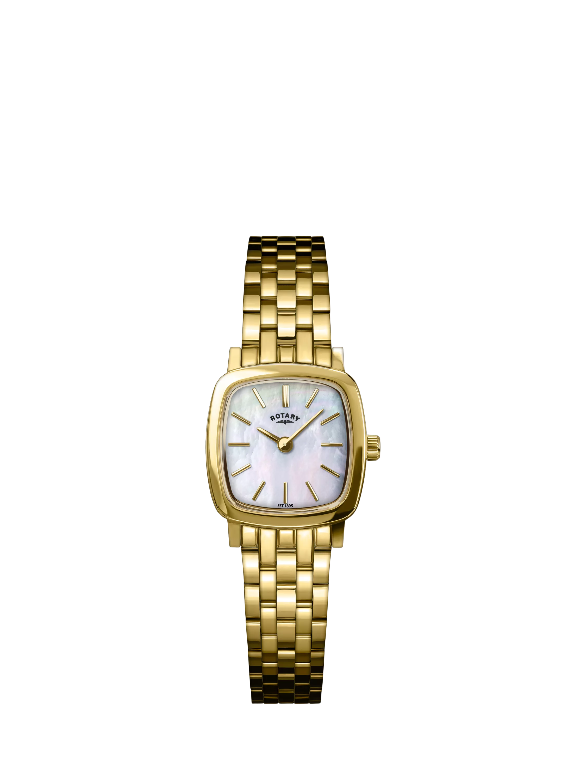 Rotary Heritage Astoria gold square watch mother-of-pearl dial, imported from the UK