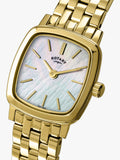 Rotary Heritage Astoria gold square watch mother-of-pearl dial, imported from the UK