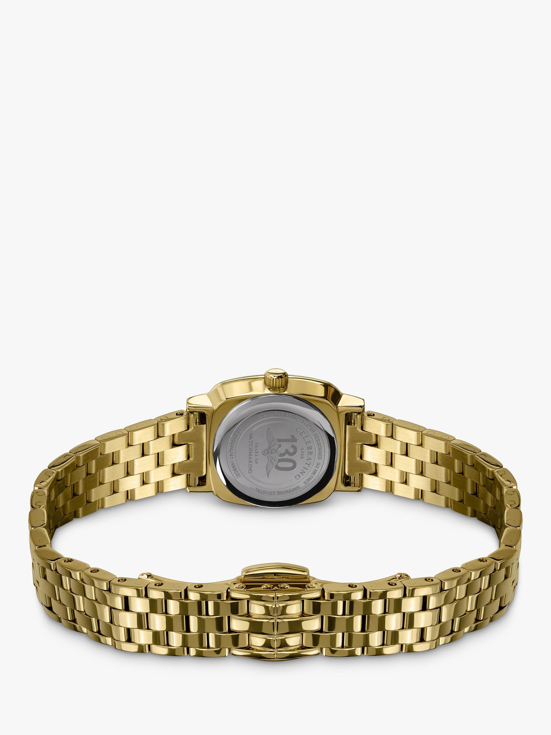 Rotary Heritage Astoria gold square watch mother-of-pearl dial, imported from the UK
