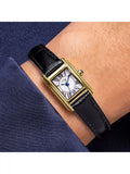 Rotary Heritage Astoria women's gold watch 24mm black leather strap, UK version