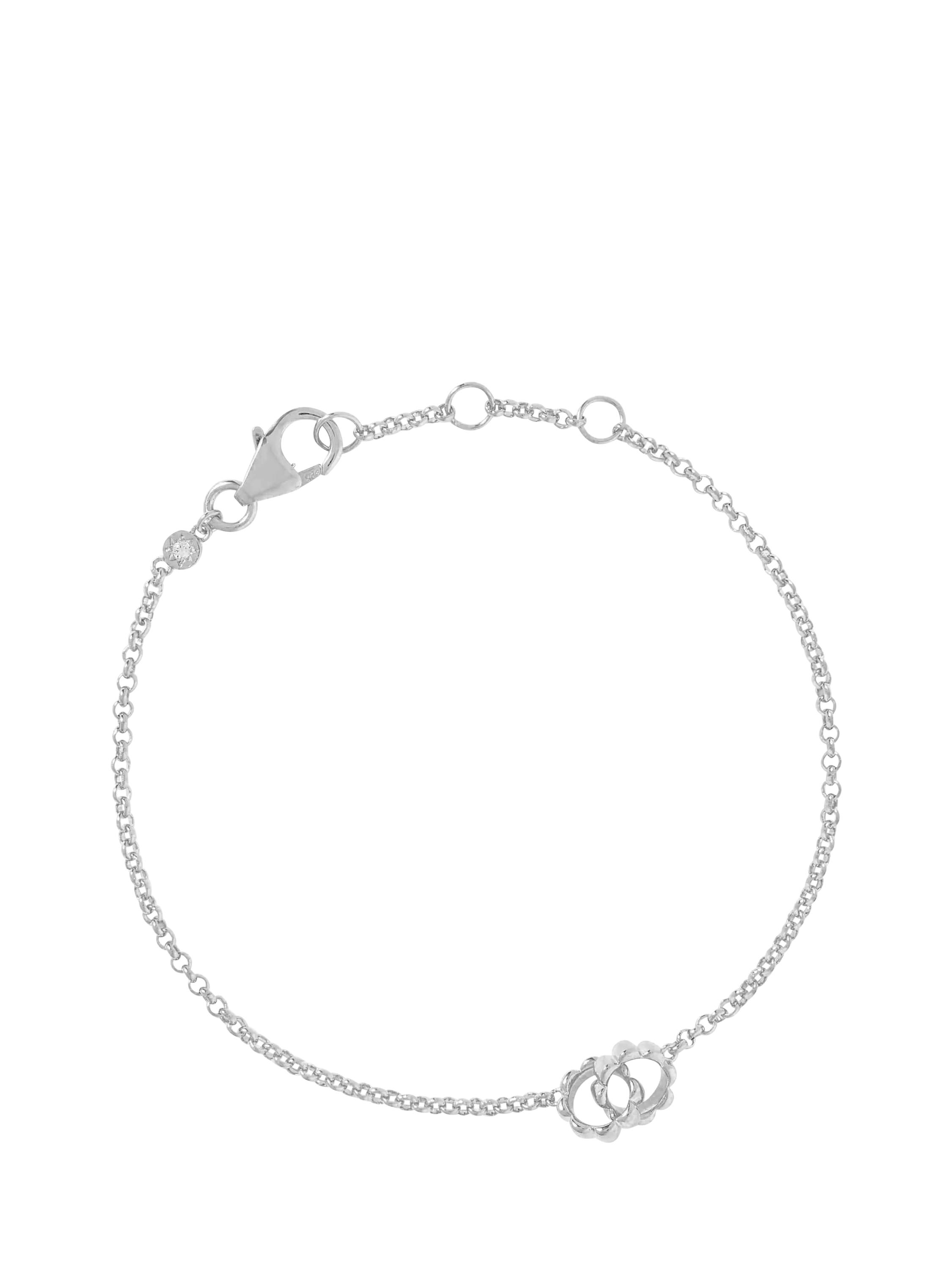 Astley Clarke Aurora Ridge link bracelet in sterling silver, UK version