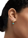 Astley Clarke earrings turquoise drop huggie hoop, imported from the UK