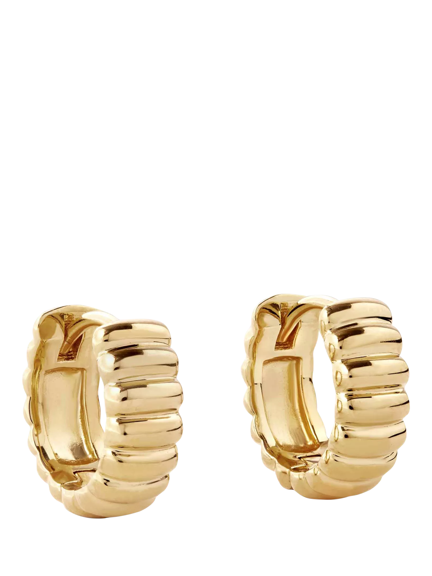 Astley Clarke gold huggie hoop earrings, UK version