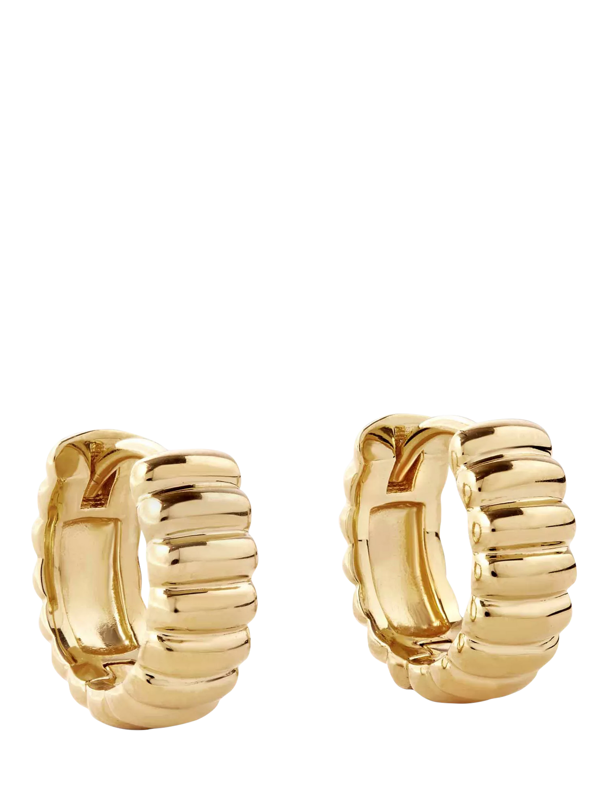 Astley Clarke gold huggie hoop earrings, UK version