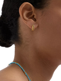 Astley Clarke gold huggie hoop earrings, UK version