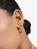 Astley Clarke gold huggie hoop earrings, UK version