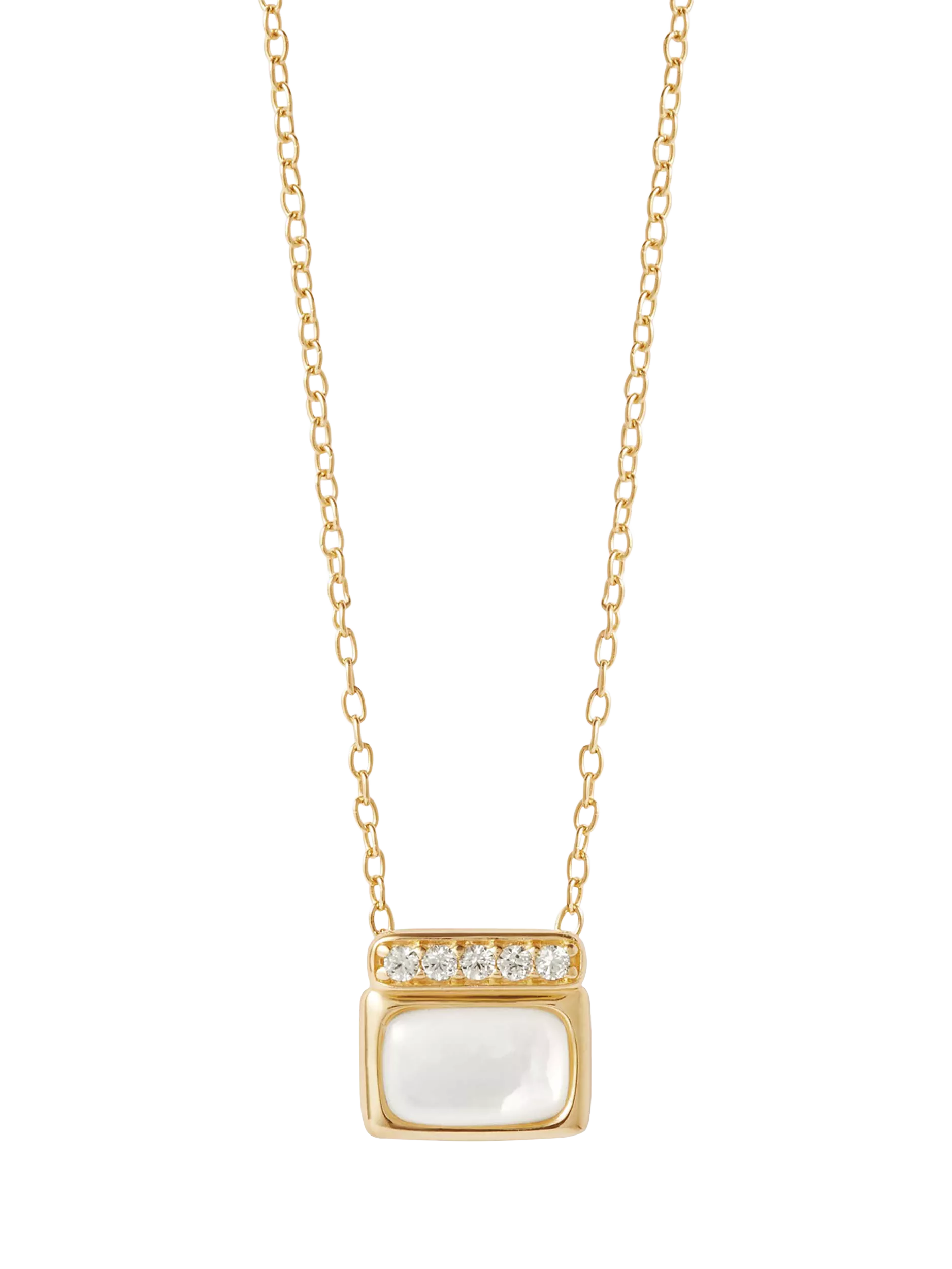 Astley Clarke Aurora Ridge Square Pendant Necklace