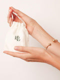 Ralph Lauren faux pearl bracelet gold tone chain (British brand)