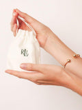 Lauren Ralph Lauren Lindella Pave hoop earrings, gold tone, UK version