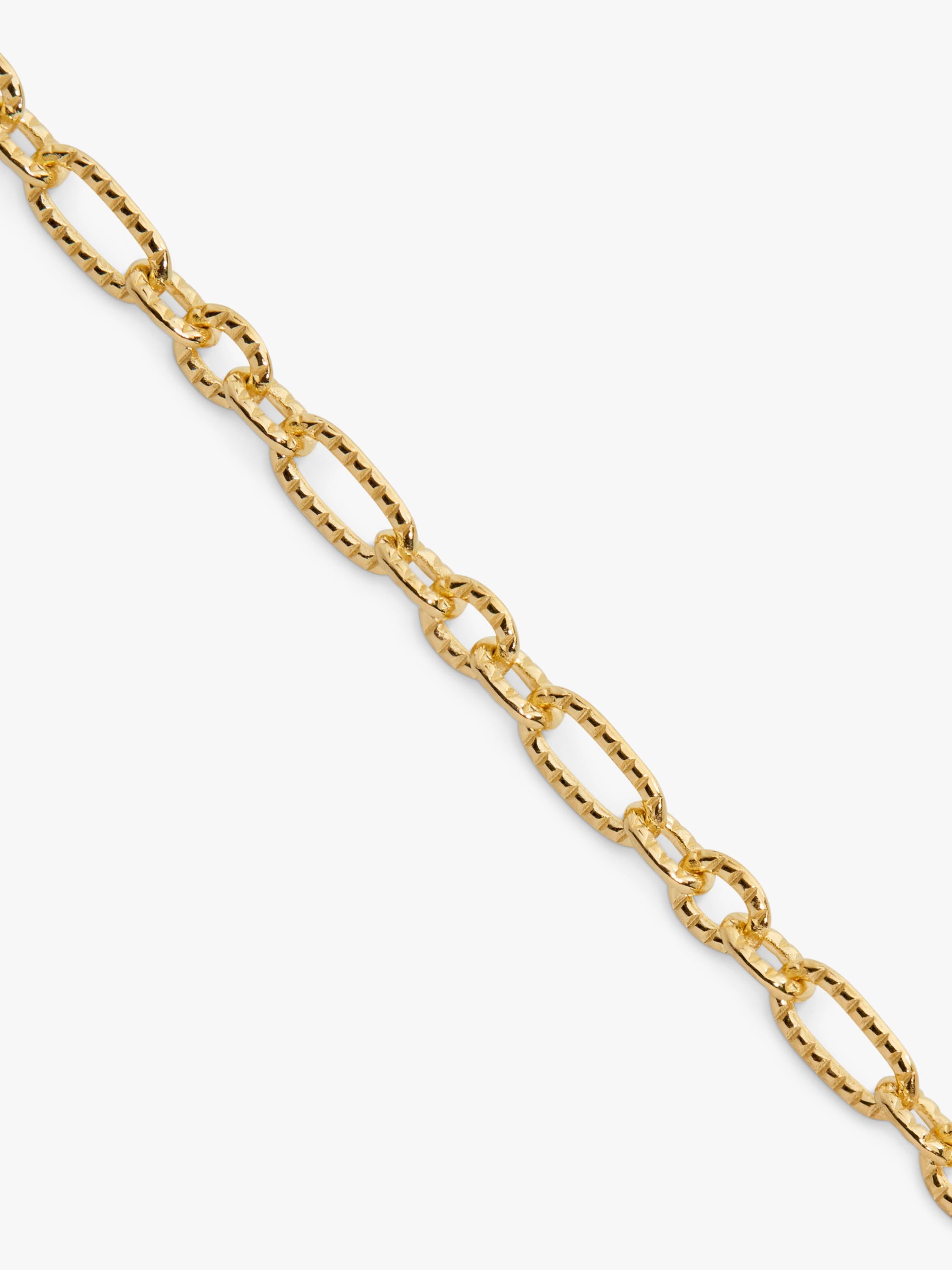 Monica Vinader gold textured link chain bracelet, UK version