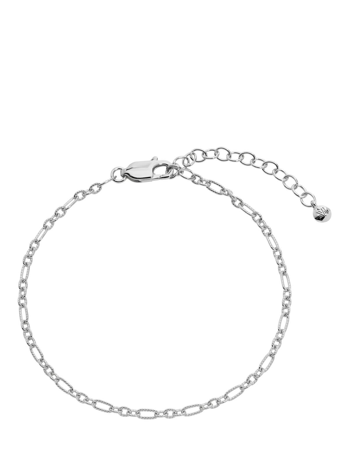 Monica Vinader silver textured link chain bracelet (British brand)