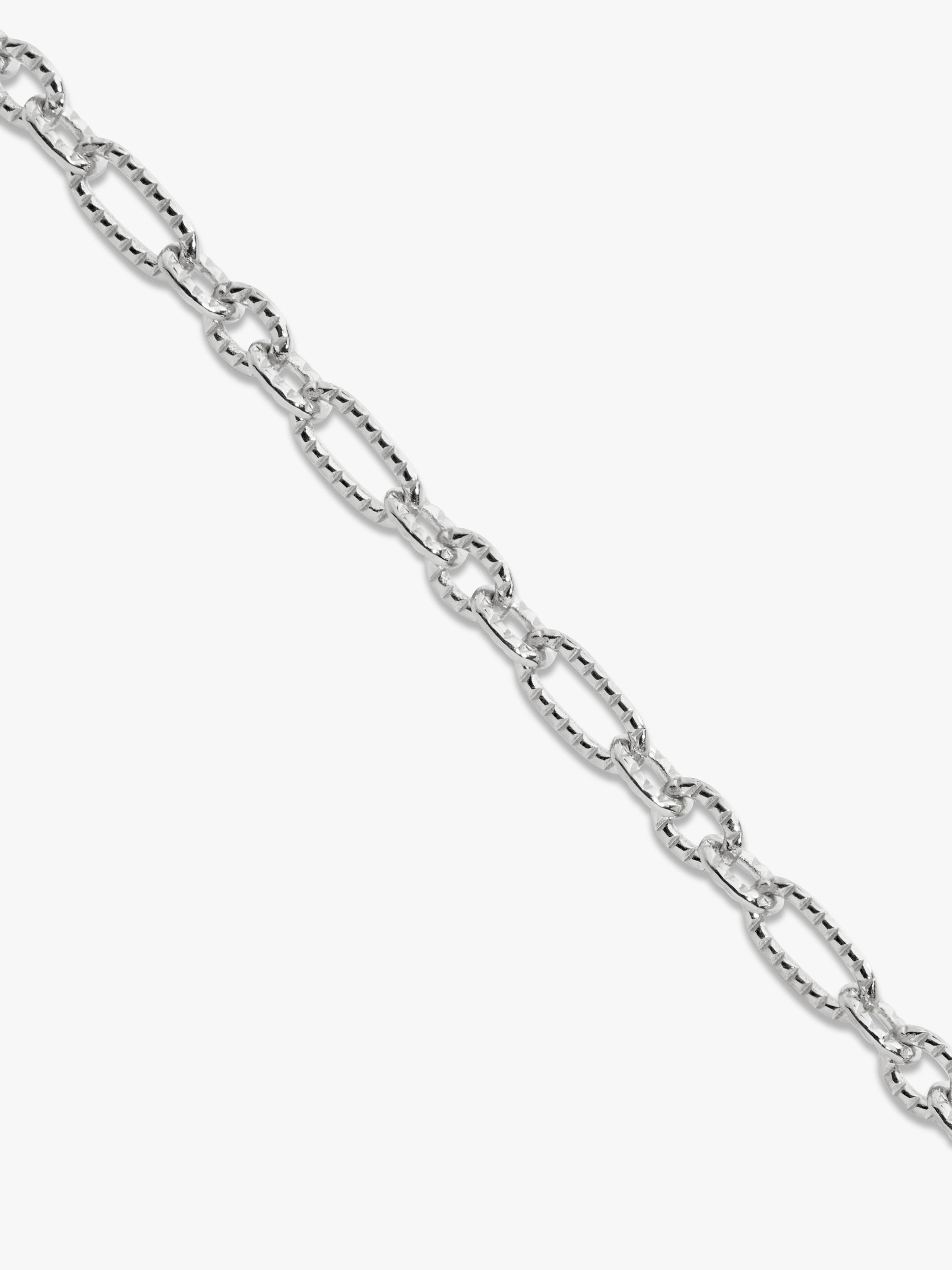 Monica Vinader silver textured link chain bracelet (British brand)