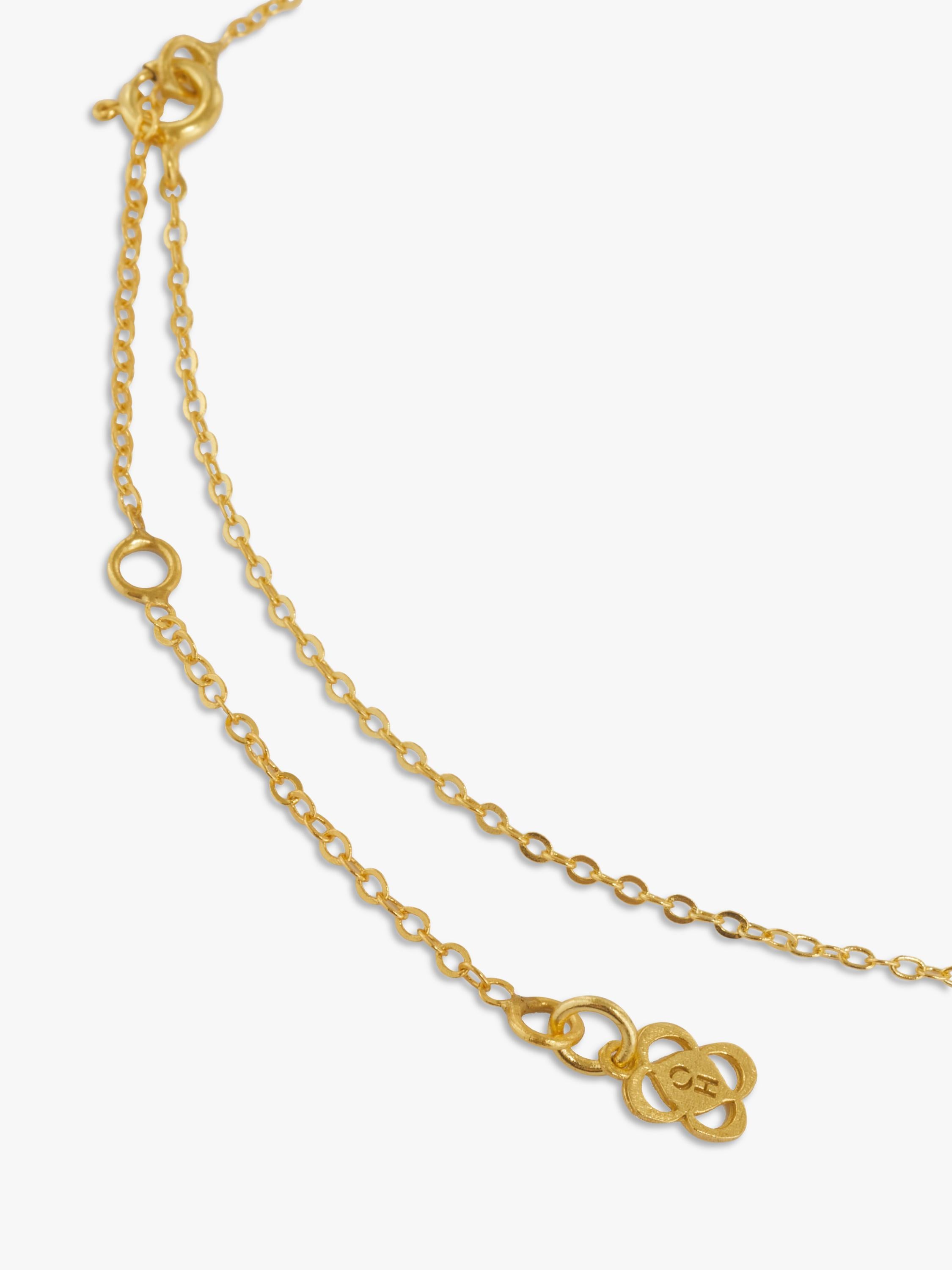 Ottoman Hands Sunrise Rose Quartz necklace gold, imported from the UK