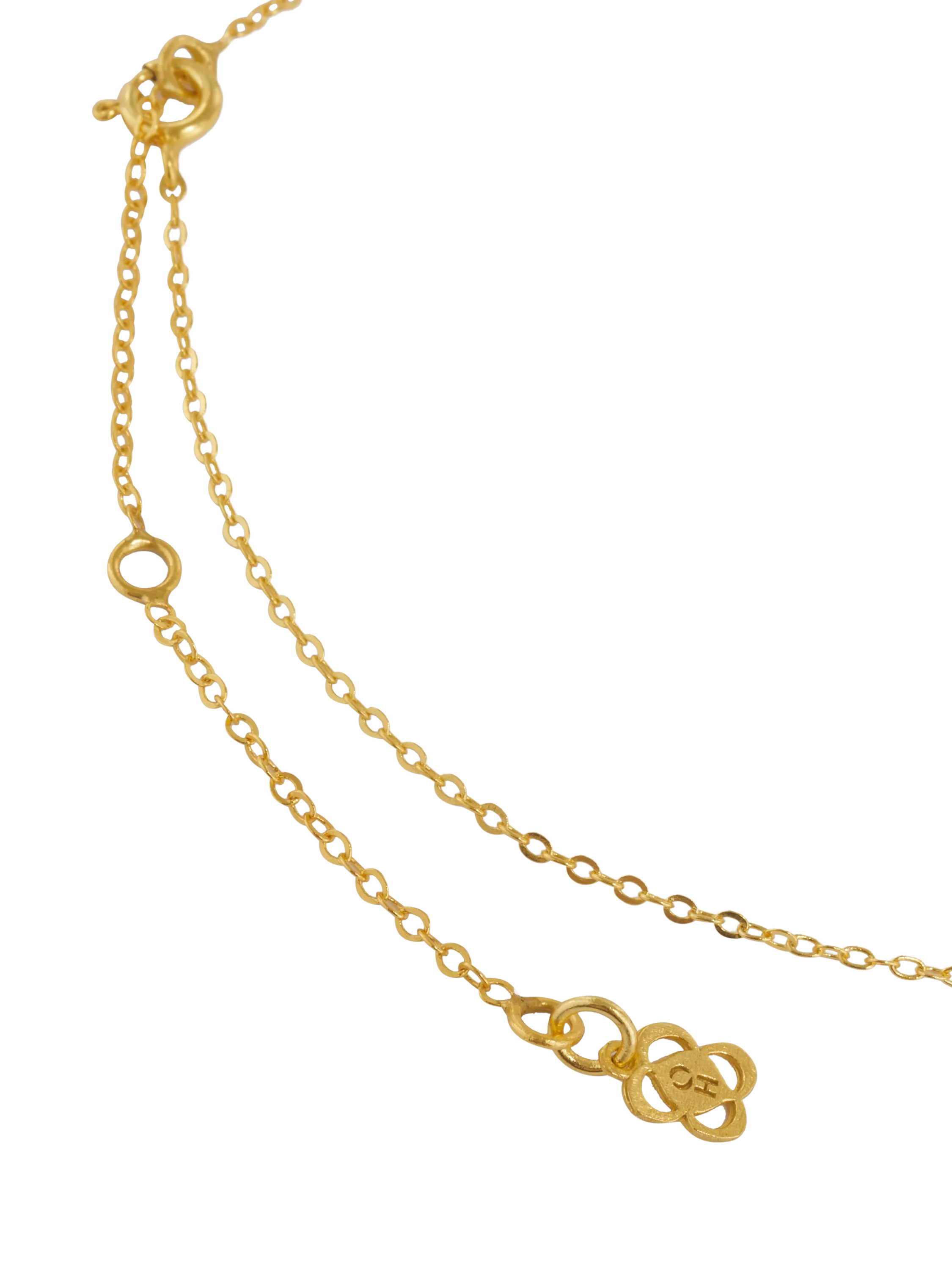 Ottoman Hands Sunrise Rose Quartz necklace gold, imported from the UK