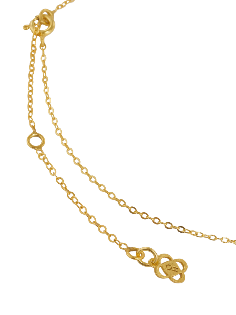 Ottoman Hands Sunrise Rose Quartz necklace gold, imported from the UK