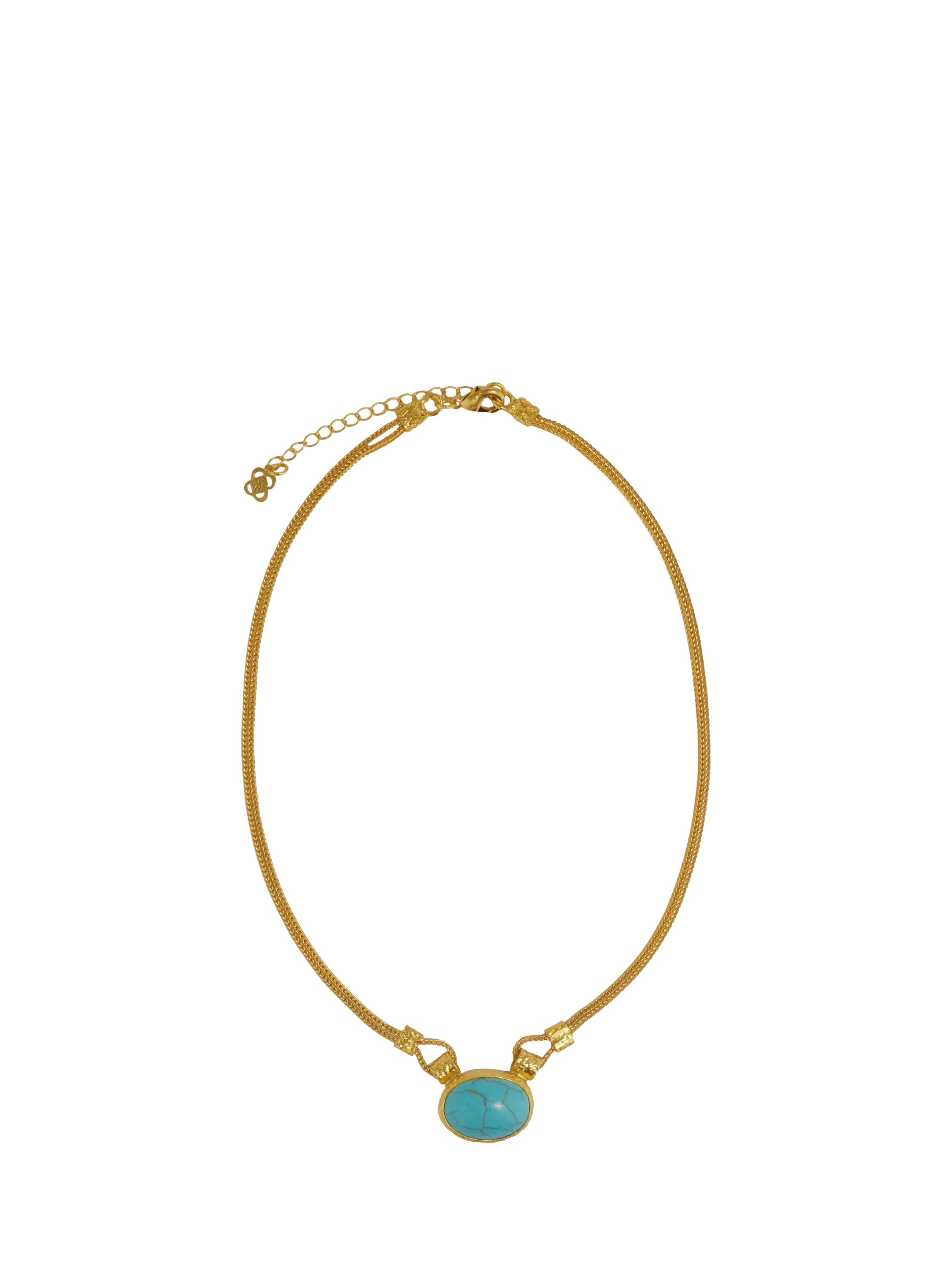 Ottoman Hands Daphne Turquoise Gold necklace - British product