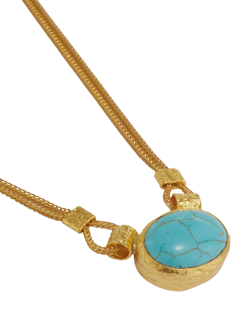 Ottoman Hands Daphne Turquoise Gold necklace - British product