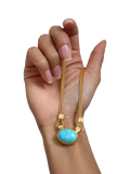 Ottoman Hands Daphne Turquoise Gold necklace - British product