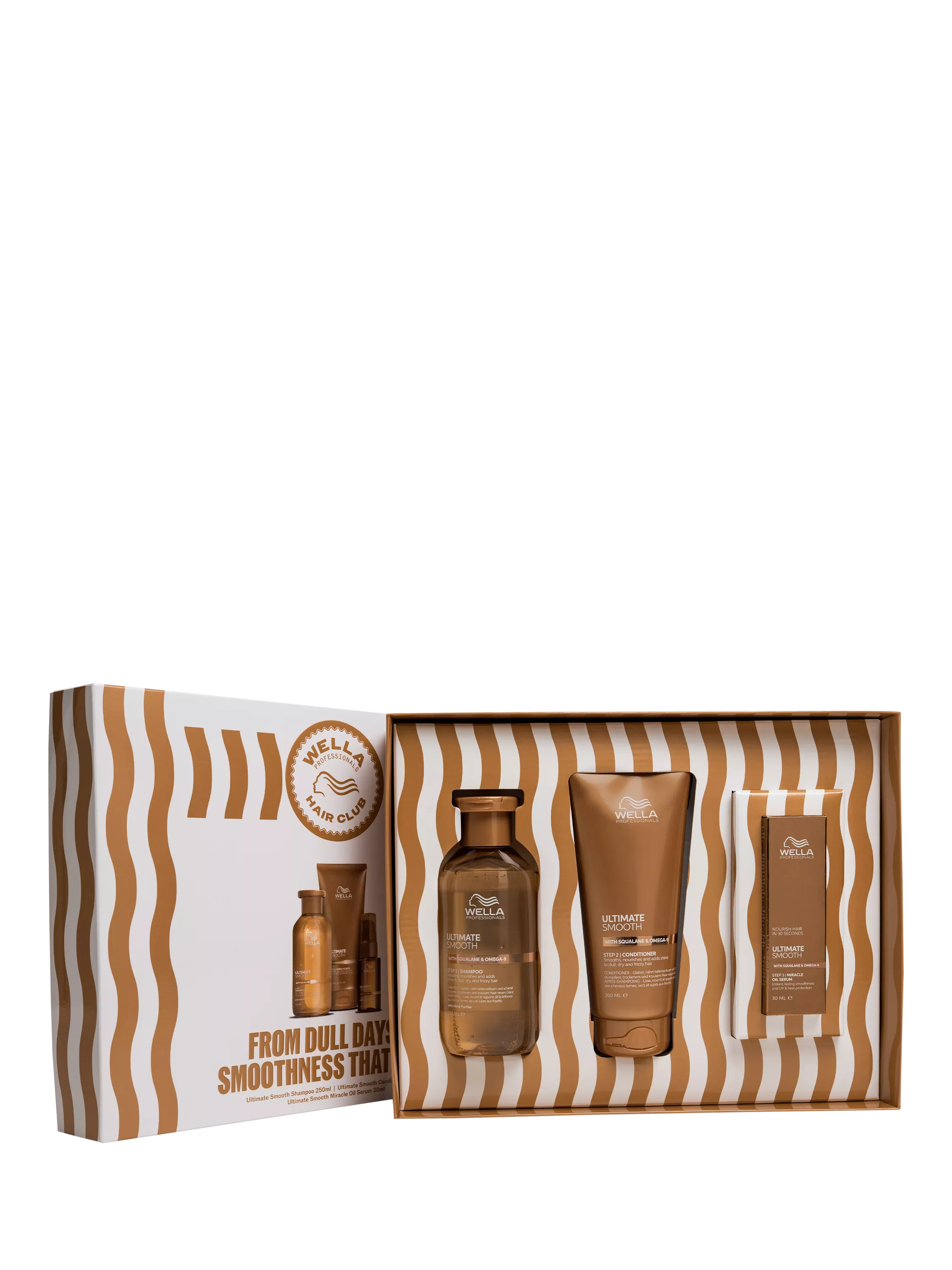 Wella Professionals Ultimate Smooth haircare gift set, imported from the UK