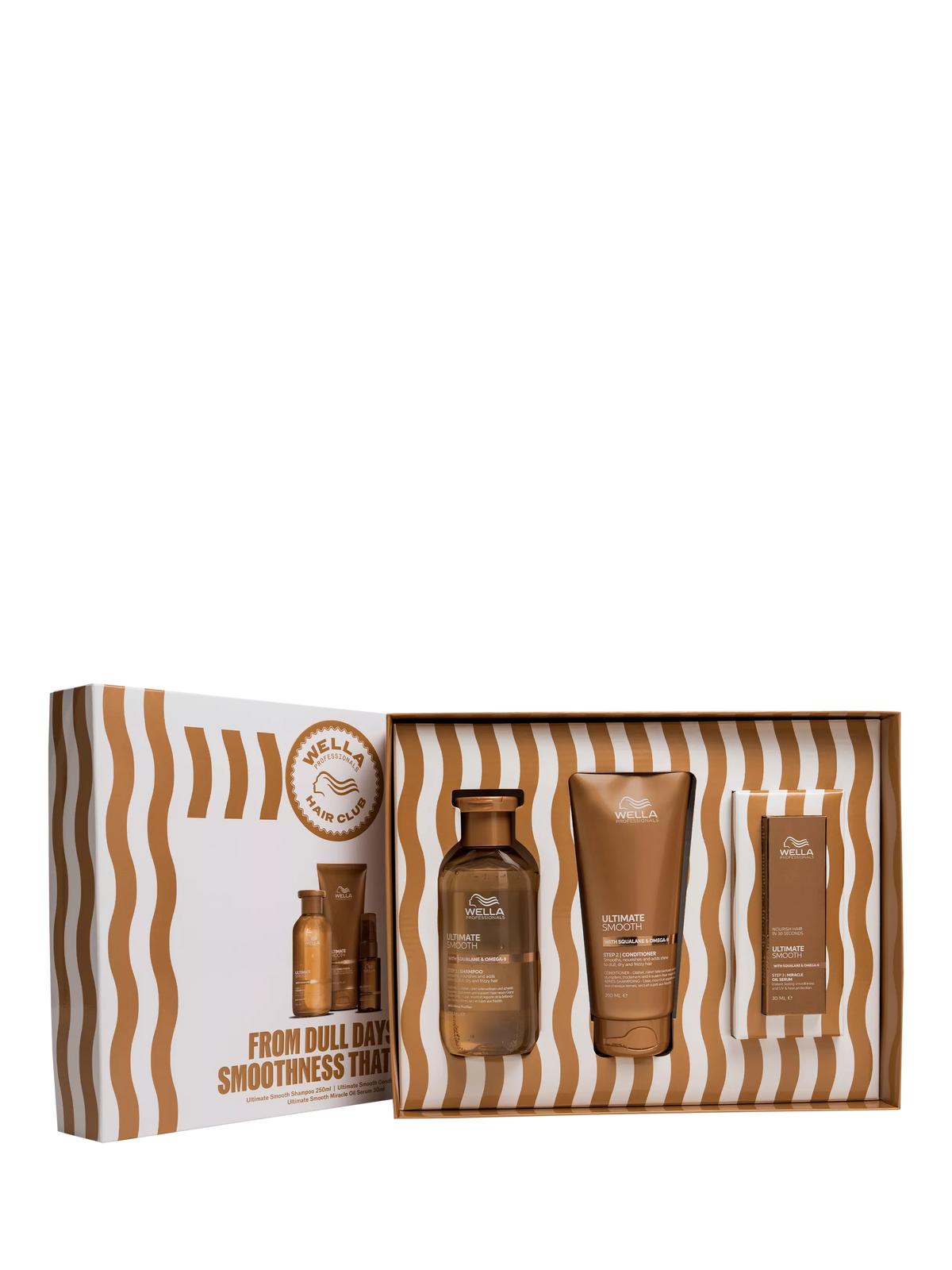 Wella Professionals Ultimate Smooth haircare gift set, imported from the UK
