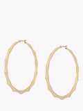 AllSaints large bamboo hoop earrings gold, UK version