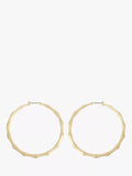AllSaints large bamboo hoop earrings gold, UK version