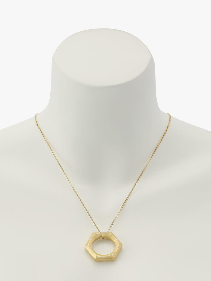 AllSaints gold toned bamboo long pendant necklace, imported from the UK