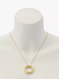 AllSaints gold toned bamboo long pendant necklace, imported from the UK